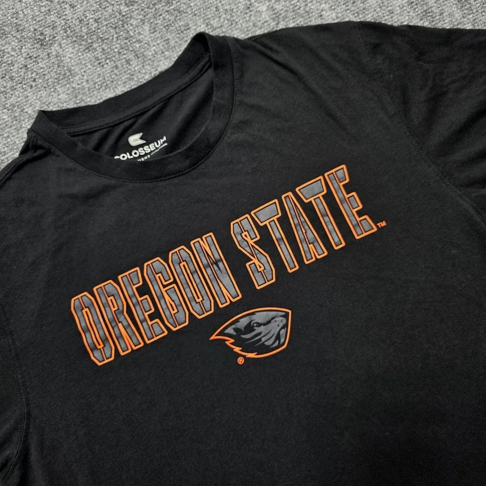Colosseum Oregon State Beavers Men's Large Black Graphic T-Shirt NCAA‎ Fan Gear